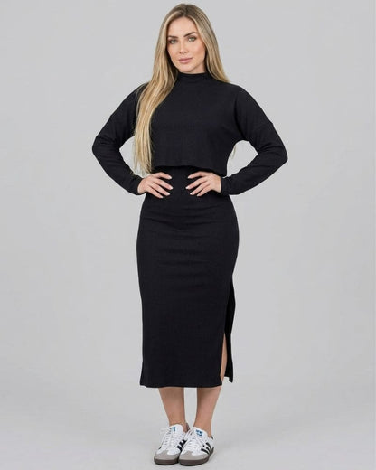 CONJUNTO ELEGANCE - VESTIDO CON BUSO