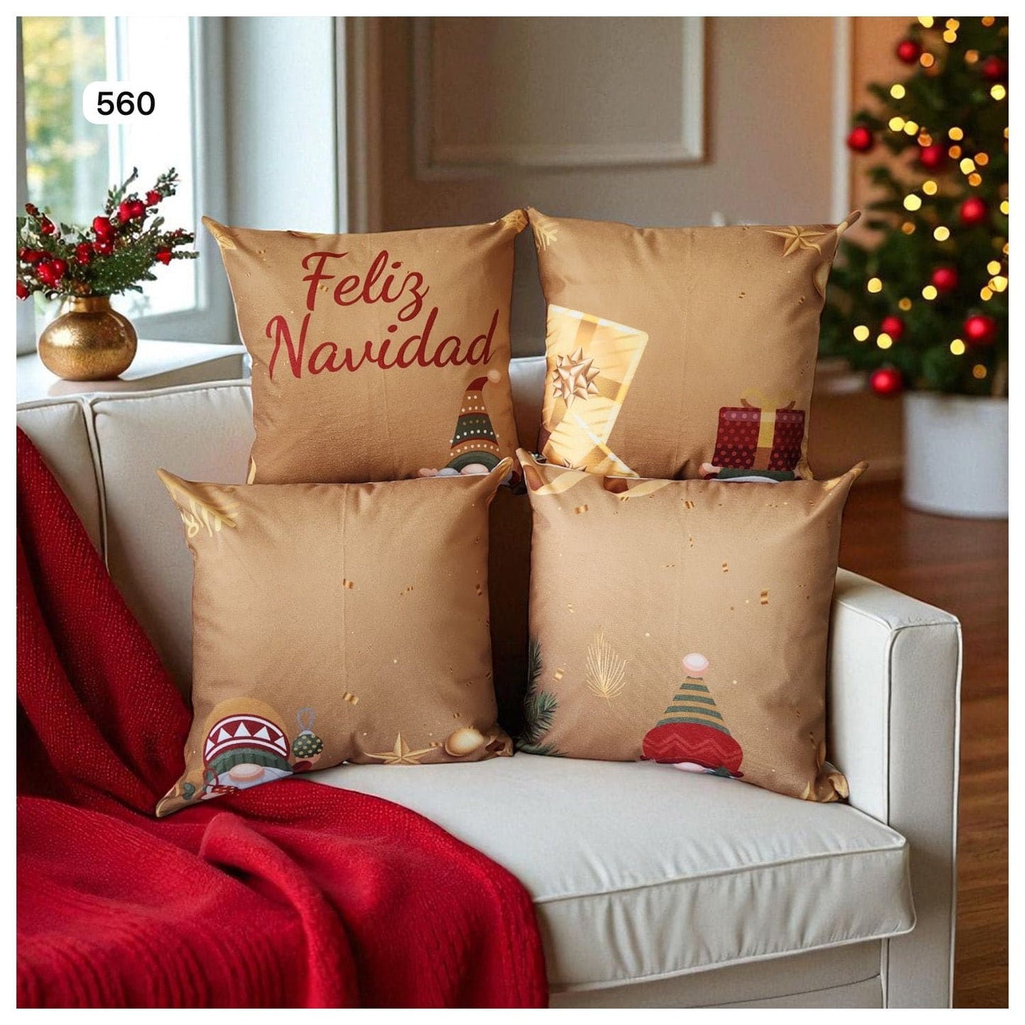 Cojines de Navidad x 4