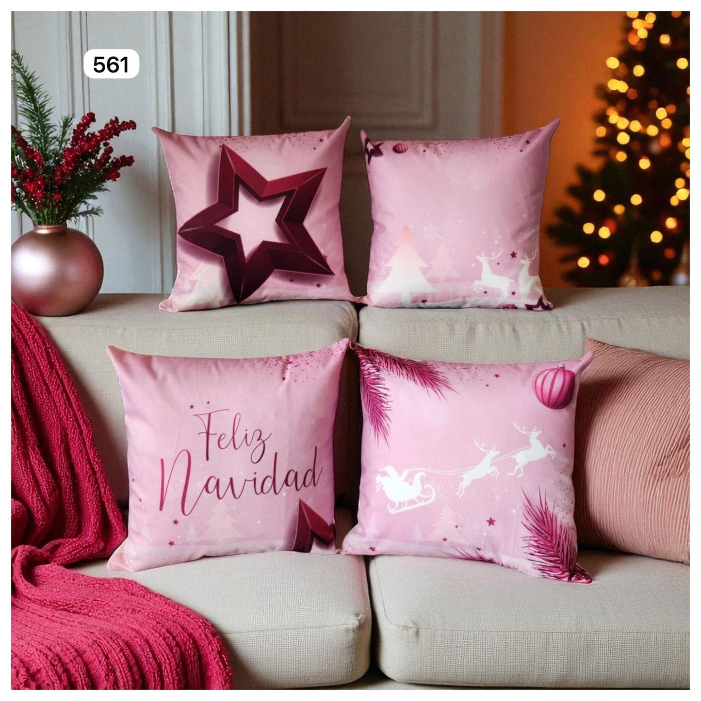 Cojines de Navidad x 4