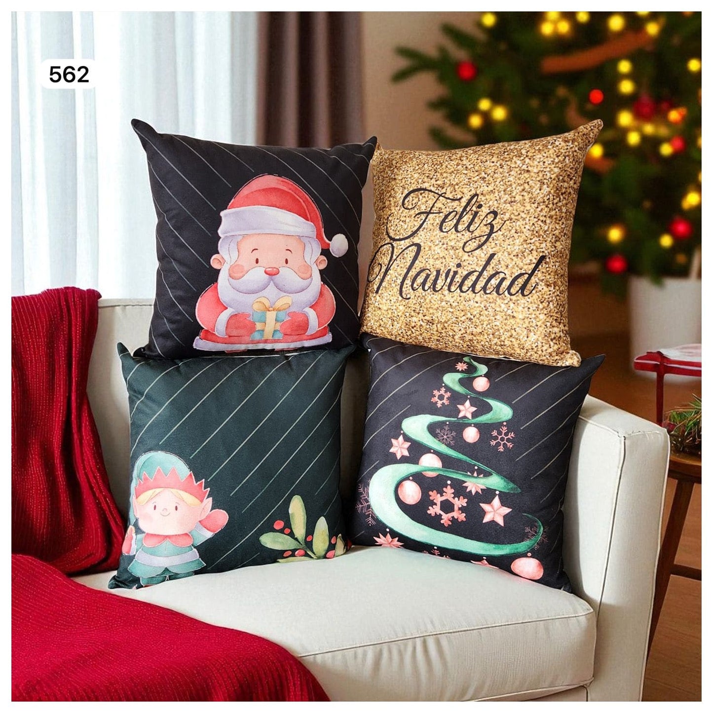 Cojines de Navidad x 4