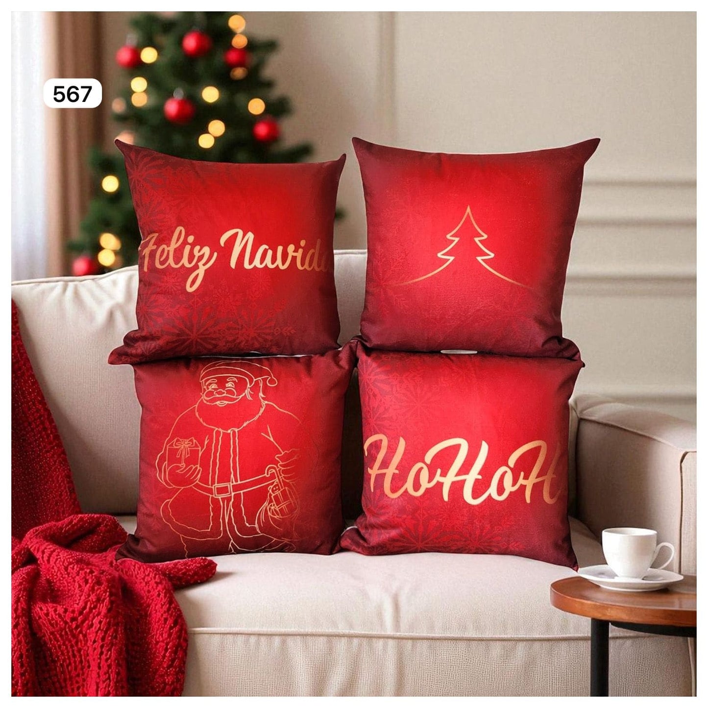 Cojines de Navidad x 4