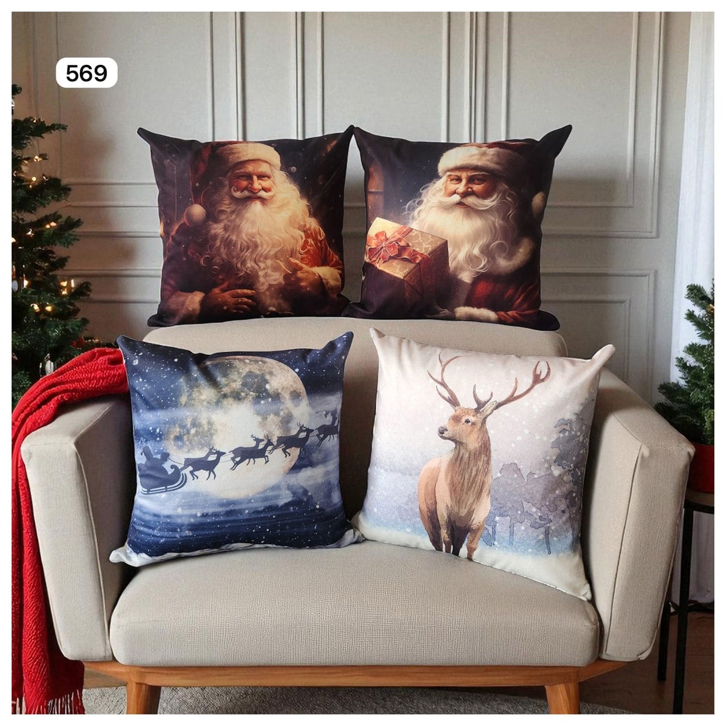 Cojines de Navidad x 4