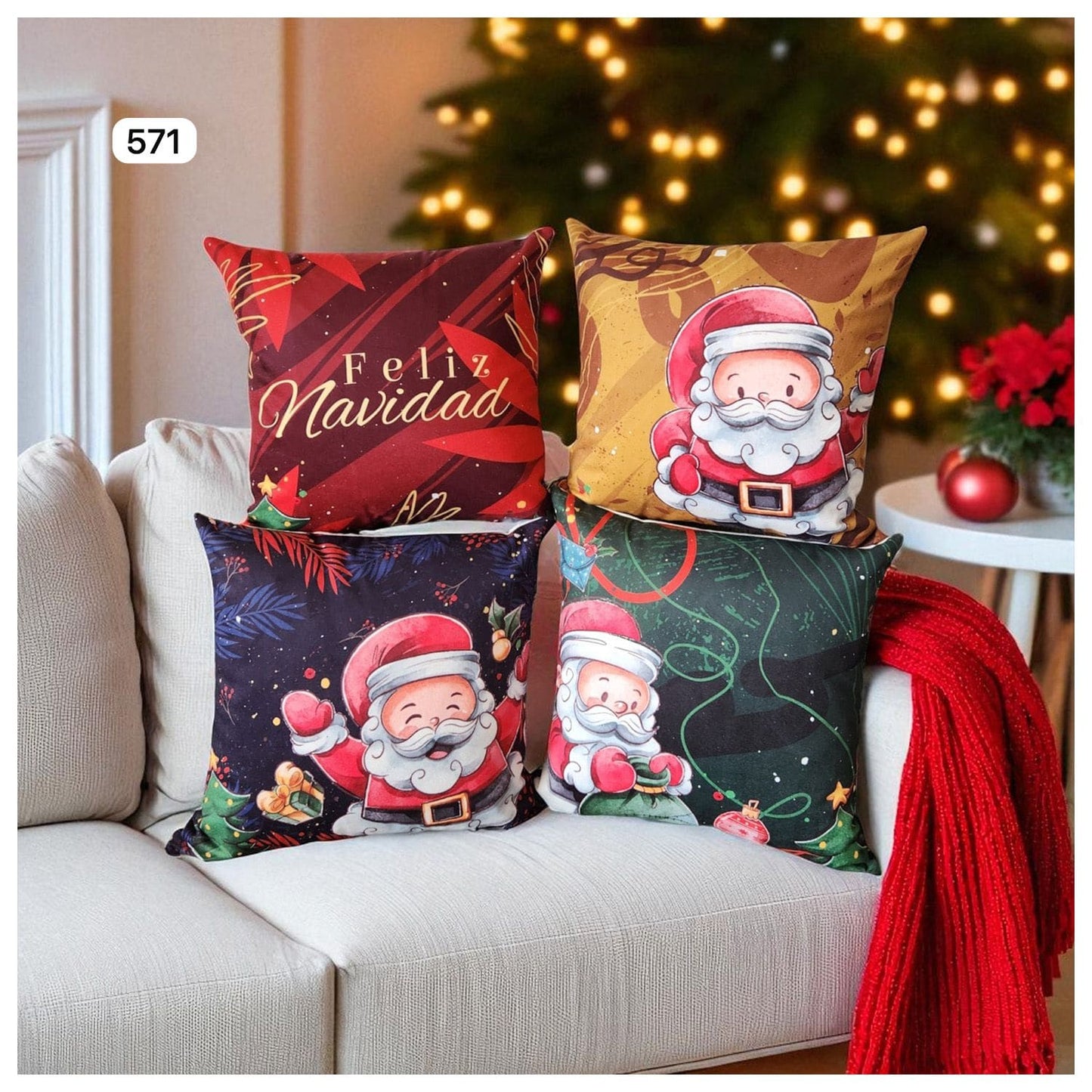 Cojines de Navidad x 4