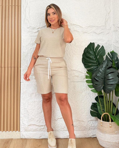 Conjunto bermuda Texturizado