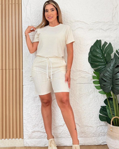 Conjunto bermuda Texturizado