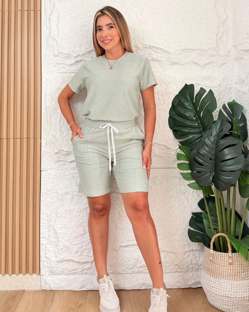 Conjunto bermuda Texturizado