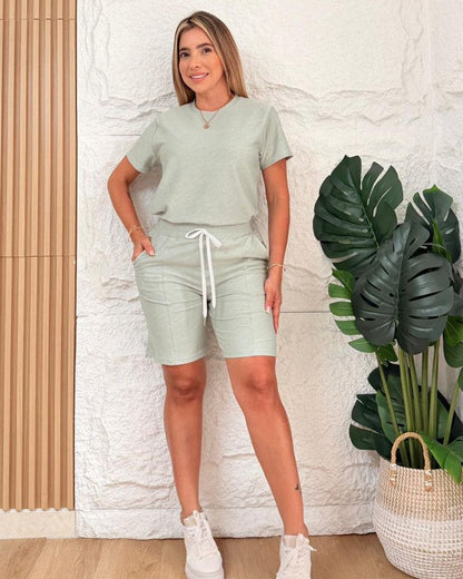 Conjunto bermuda Texturizado
